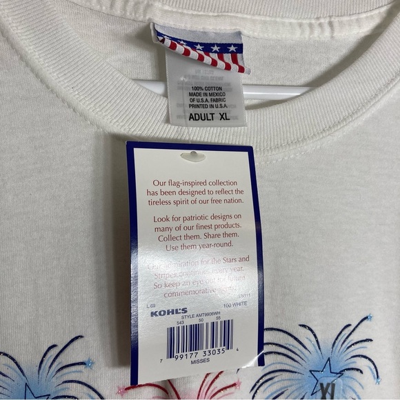NWT Kohls Vintage America TShirt - White - Size XL - Picture 2 of 6